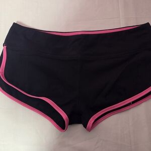 Black Shorts with Pink Trim